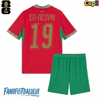 Maroc Youssef En-Nesyri #19 Echipament de Fotbal Replică Mondial 2026 Copii Acasa (+ Șorturi)